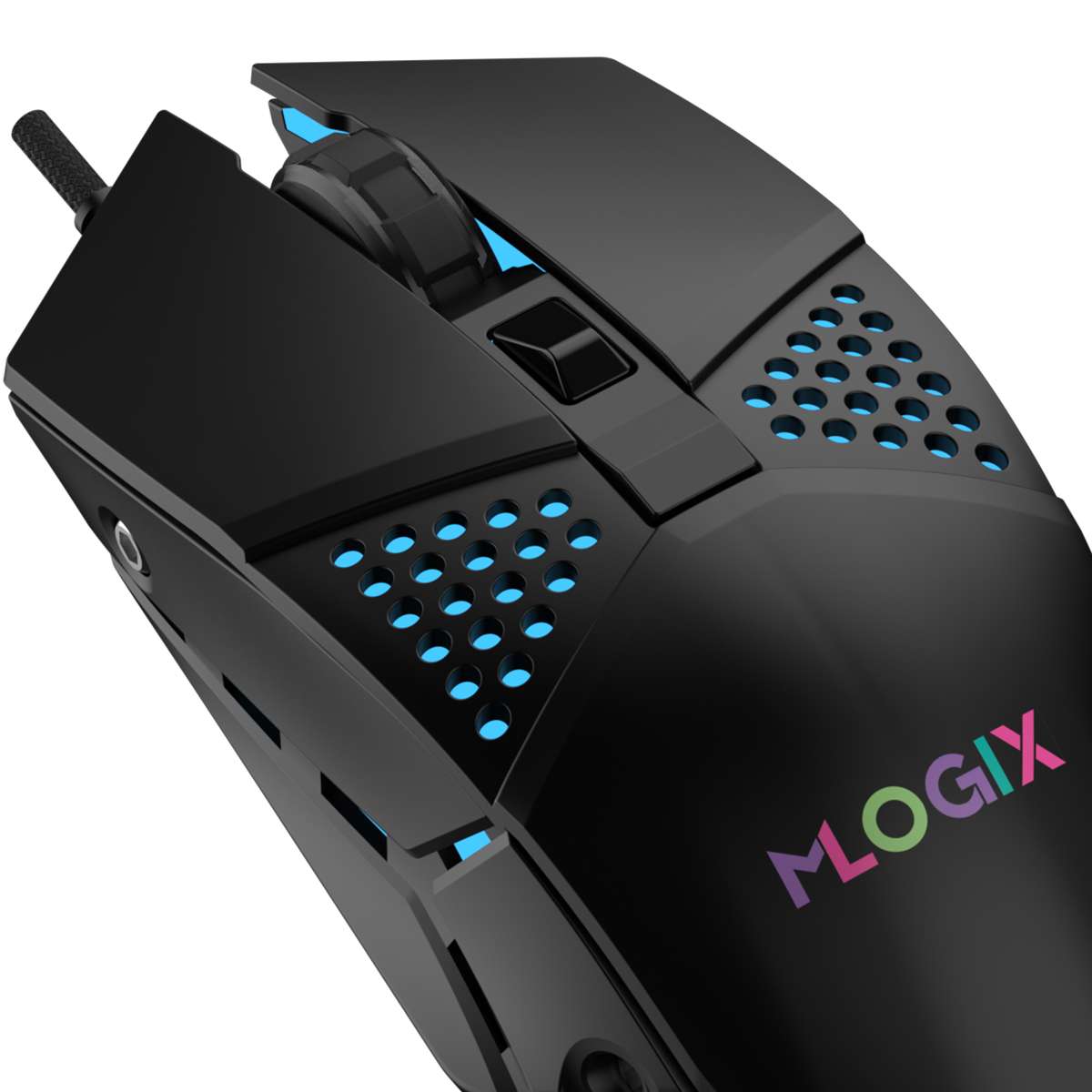 Mouse Gamer Movil Logix MG16 Caster RGB Negro